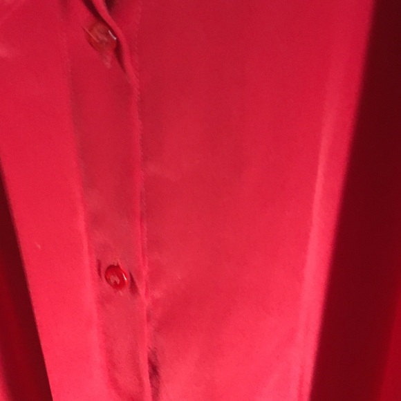 Minali Red Sheer Pleated Feminine Blouse S 12 - Picture 7 of 7